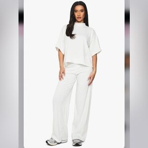 Boohoo Rob Oversized Short Sleeve Top & Wide Leg Trouser Set